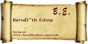 Bernáth Edina névjegykártya